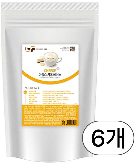 아임요 치즈 베이스 파우더, 800g, 1개입, 6개