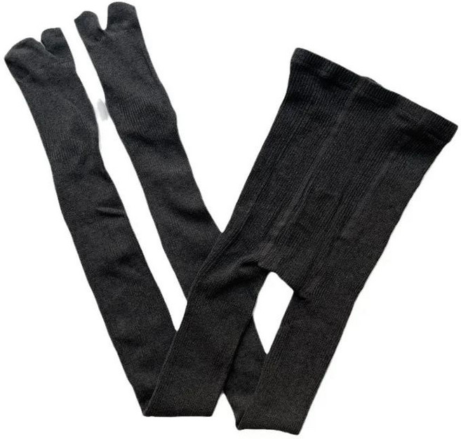 하이 퀄리티 코튼 스플릿 토 레깅스 편안한 단색 부드러운 투 일본 여성 타비 긴 양말 타이츠, Stripe Dark Gray, 40KG-60KG, 01 Stripe Dark Gray