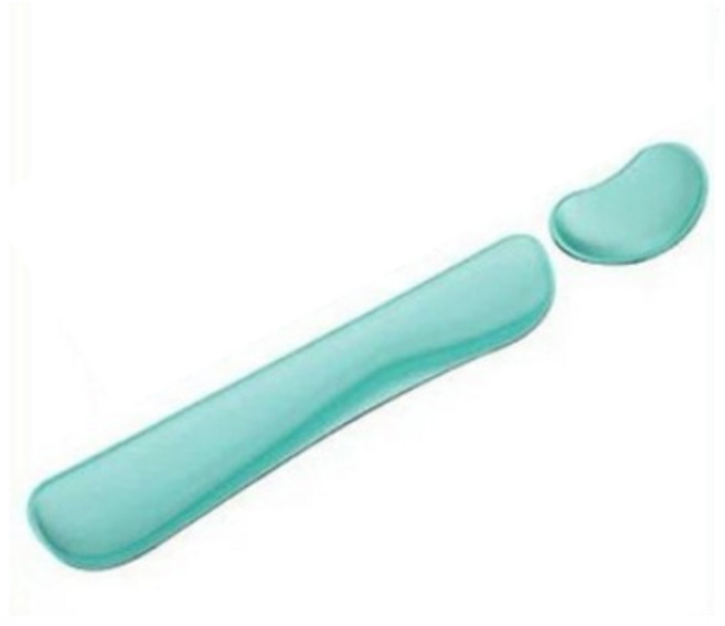 디모어 메모리폼 키보드 마우스 손목 보호패드 세트, 그린, 1개