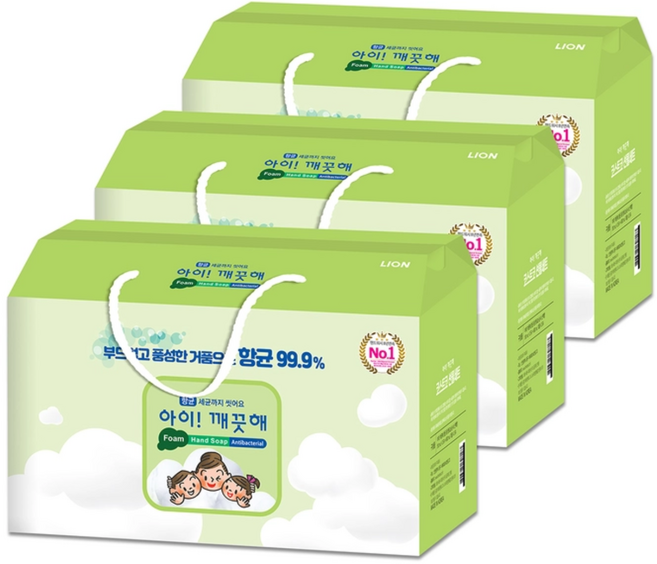 Lion 아이깨끗해 선물세트(본품2 리필2), 3세트