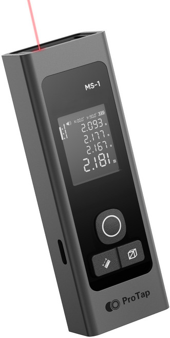 ProTap 60M 초고정밀 미니 레이저 거리측정기 휴대용 레이저 줄자, 1개