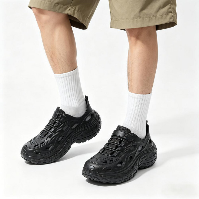 HiKee 아쿠아 운동 남성 여름 통기성 미끄럼방지 쿠션 샌들 슬리퍼