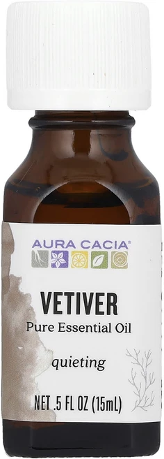 Aura Cacia 순수 에센셜 오일 베티버 15ml(0.5fl oz), AuraCacia순수에센셜오일베티버15ml05floz, 1개, 15ml - 쿠팡