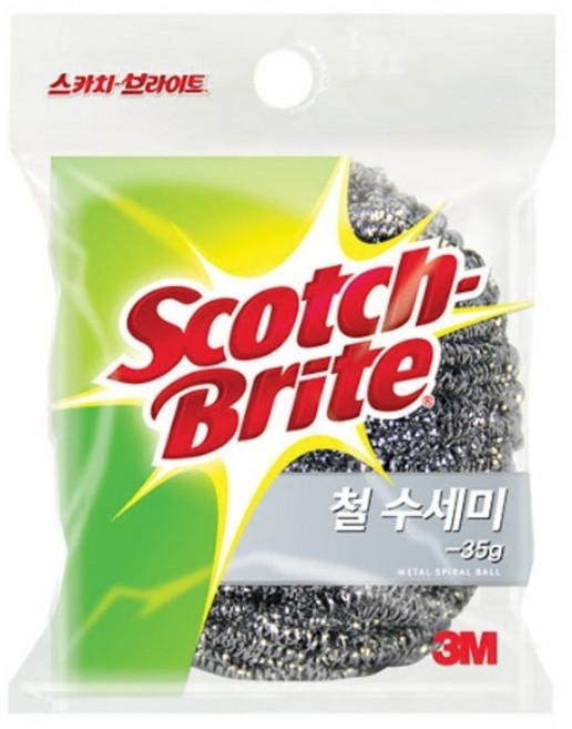 1493 3M 철수세미 MSBL (35g) 스테인레스 불판 석쇠 솥 냄비 욕조 타일 등의 녹이나 때 제거