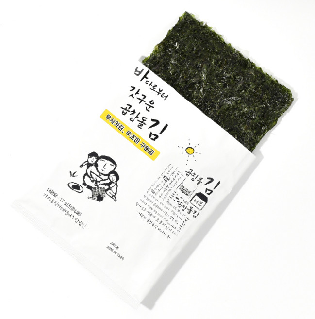 가가호직거래 구운 곱창돌김 무조미 무사카린 HACCP인증, 10개, 17g