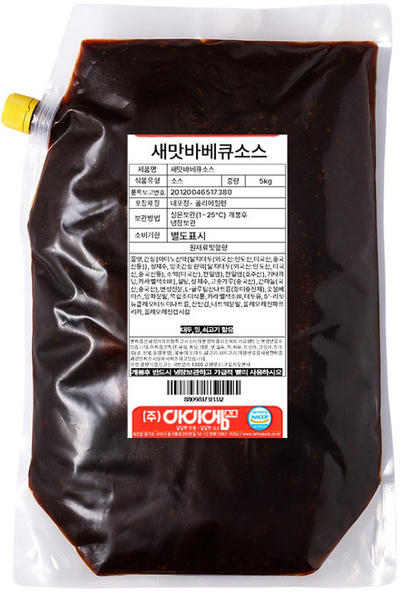 아이엠소스 숯불바베큐치킨소스 지코바스타일양념 새맛 업소용 대용량, 5kg, 1개
