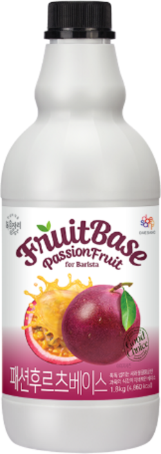 복음자리 패션후르츠 베이스 1.8kg, 2개