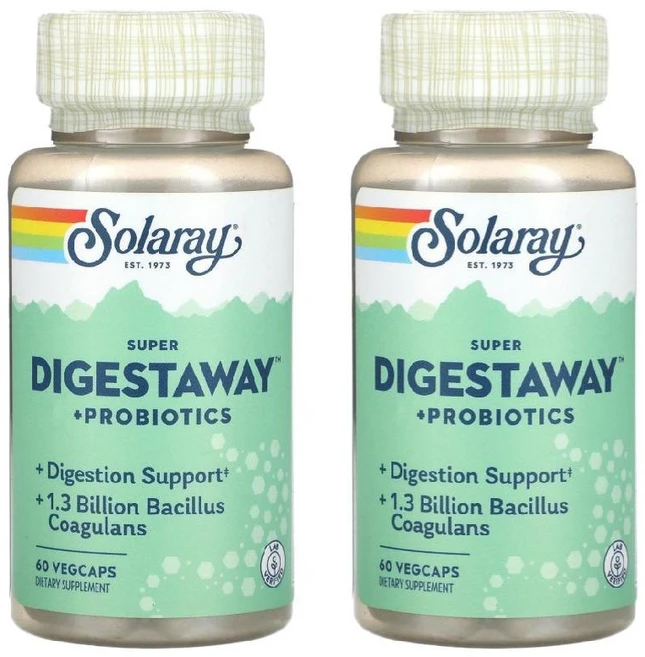 1+1 솔라레이 Super DIGESTAWAY 프로바이오틱스 베지캡슐60정 프로바이오틱 PROBIOTIC PROBIOTICS - 쿠팡