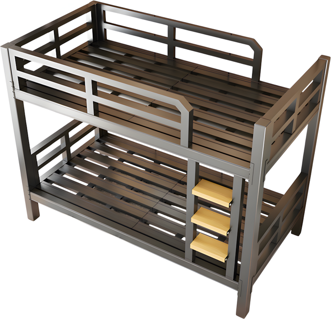 코어베드 흔들림없는 2층침대 튼튼한 철제 프레임, 블랙