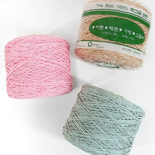 동방 24합/털실/뜨개실/손뜨개/면사/프랜즈얀, 513 카키, 1개