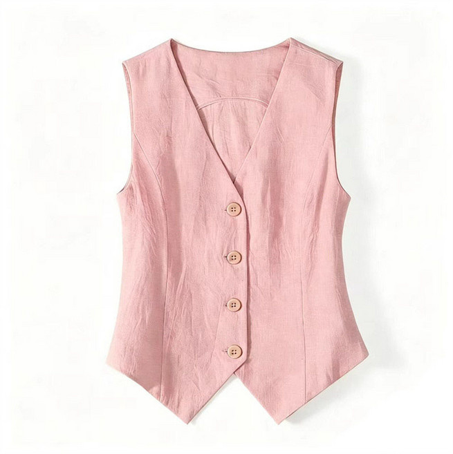 여성 여름 슬림 정장 베스트 얇은 민소매 재킷 Women's vest