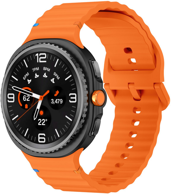 갤럭시워치 8 호환 실리콘 스포츠 밴드 컬러풀한, 오렌지