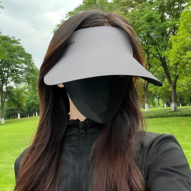 여성용 쿨링 아이스 와이드 경량 썬캡 | 썬바이저 햇빛가리개