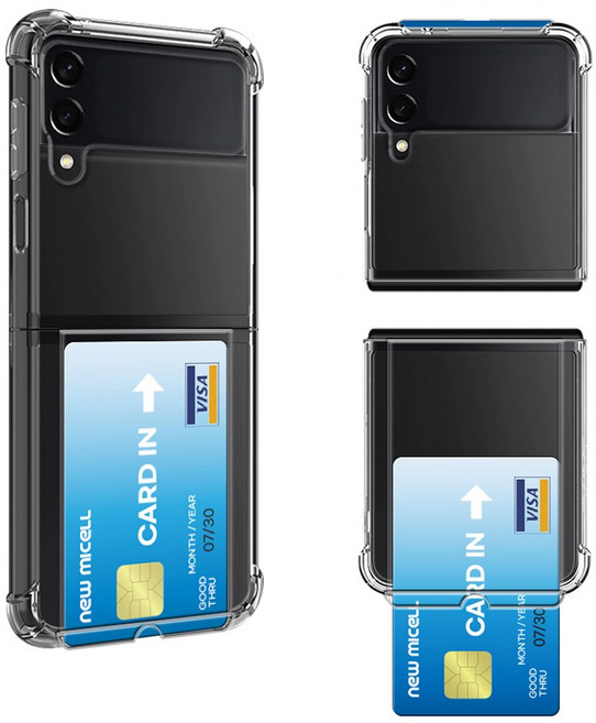 잇케이스 갤럭시Z플립 투명 카드 케이스