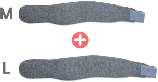 [모완비] 문정 의료용 목보호대 부목 목디스크 거북목 교정기 M+L 세트, 1개