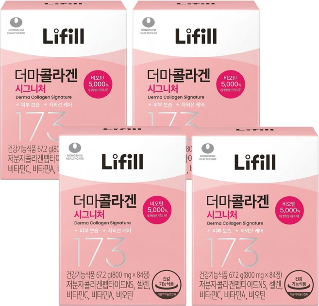 피부 여성 라이필 더마 콜라겐 초저분자 피쉬 173달톤 펩타이드, 84정, 4개 - 쿠팡