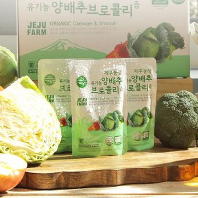 제주농장 유기농 양배추브로콜리즙 30포, 5박스, 100ml
