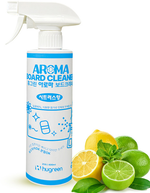 휴그린 아로마 보드 클리너 / 화이트 보드 유리칠판 분필칠판 크리너 세정 코팅, 30개입