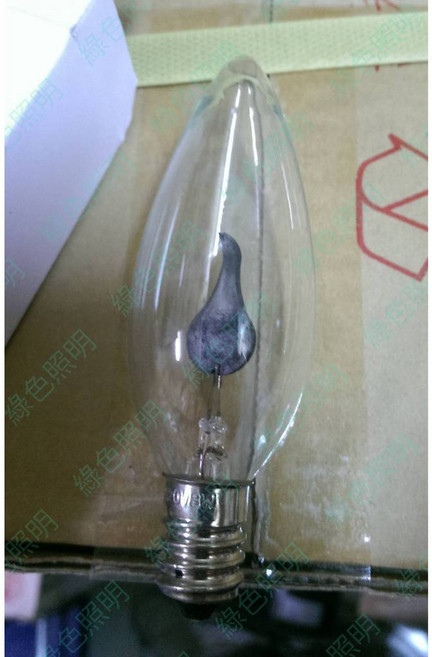 綠色照明 火焰燈泡 E14 C32 蠟燭燈泡 傳統鎢絲燈泡, 1個, E17 C30