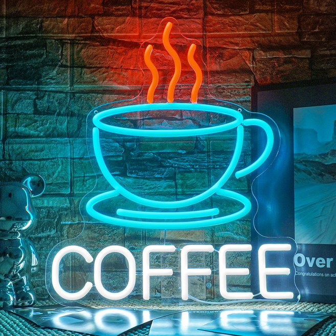 PPZ 카페 네온사인 LED 영업간판 분위기 조명 USB 디밍 가능