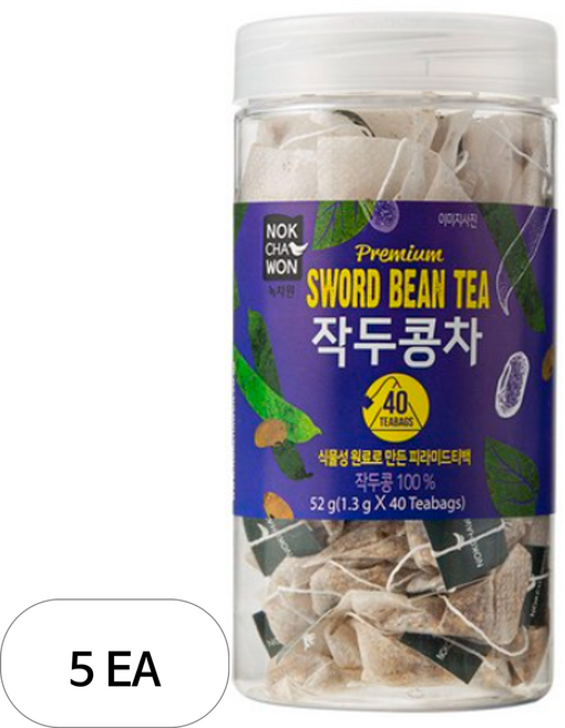 녹차원 작두콩차, 1.3g, 40개입, 5개