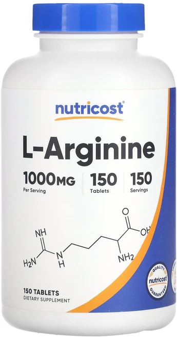 뉴트리코스트 Nutricost l-알지닌 1 000mg 150정123319원산지:기타, 150정, 150개 - 쿠팡
