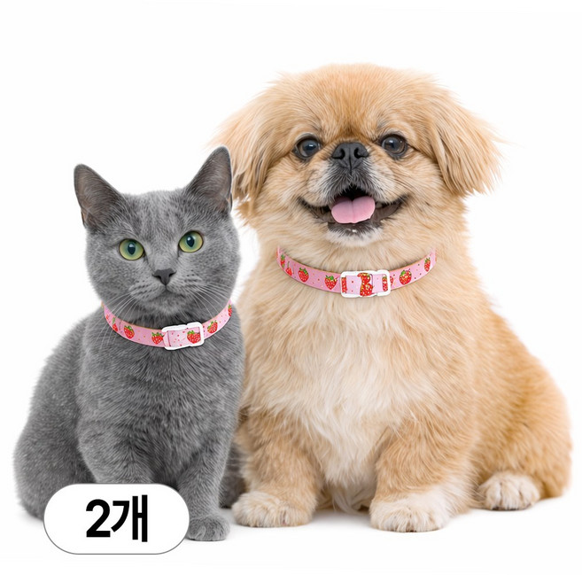 아띠꼴로 1+1 강아지 모기 진드기 퇴치제 벌레퇴치 해충방지 목걸이 산책용품, 핑크, 2개, 52ml