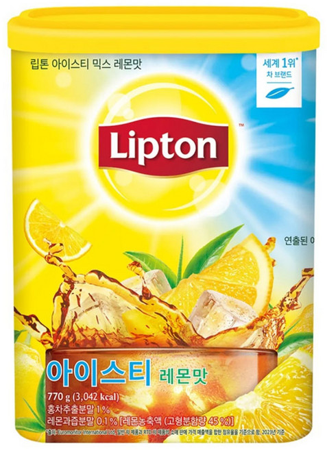 립톤 레몬맛 아이스티 분말, 770g, 1개입, 4개