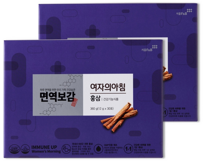 서울에프엔비 홍삼스틱 면역보감 여자의아침 12g X 60포, 60개