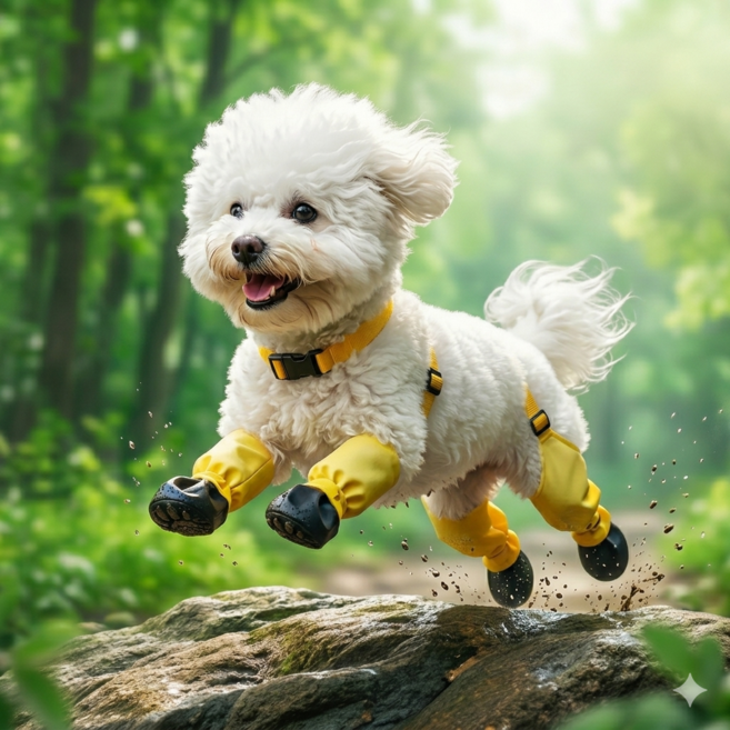 두주샵 강아지신발 방수 미끄럼방지 외출용 애견 산책 부츠 장화, 1개, 옐로우