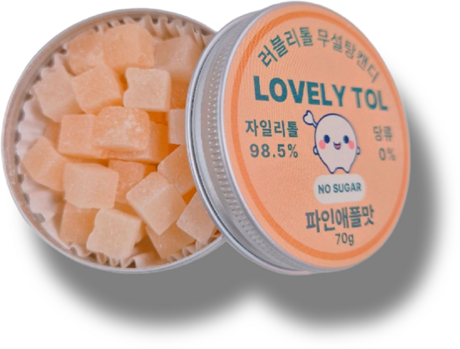 러블리톨 파인애플맛 무설탕자일리톨캔디, 1개, 70g