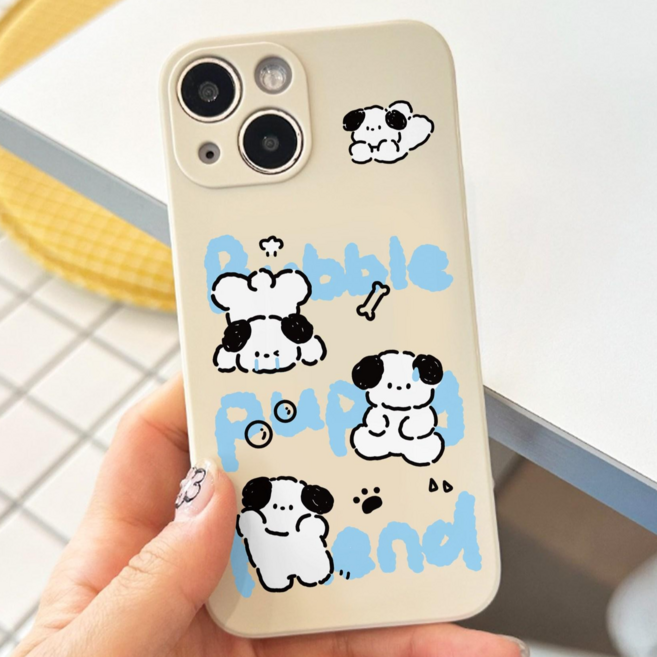버블 멍멍이 캐릭터 핸드폰 케이스