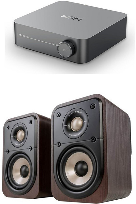 WiiM(윔) AMP + 폴크오디오 ES10 하이파이 네트워크 오디오, 앰프(스페이스 그레이), 화이트