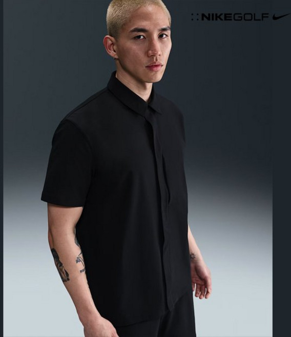나이키골프 나이키 .7 퍼펙트스트레치 남성 드라이 핏 반팔 스냅다운 탑 HQ6959-010