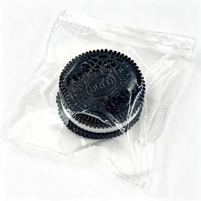 블랙 쿠키 스퀴시 말랑이 촉감 장난감 근무 시 스트레스 해소, 1개, 50g, black
