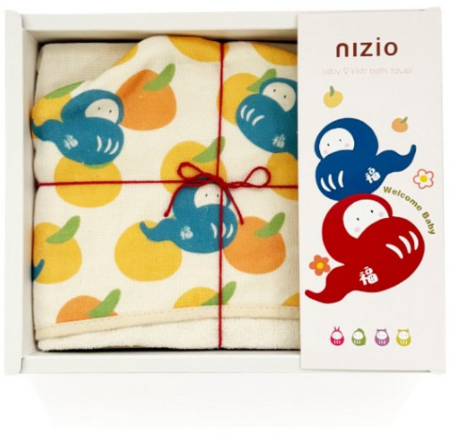 Nizio 滿福寶系列帽兜斗篷浴巾 (多款選擇) 安琪兒婦嬰百貨, 藍, 1盒