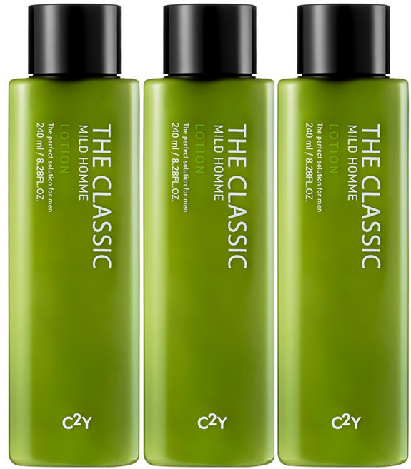 C2Y 더 클래식 남성화장품 250ml 옴므 대용량 남자 로션 세트, 240ml, 3개