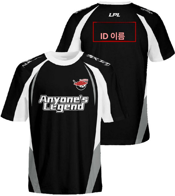 T1 팀 유니폼 티원 챔피언십 반팔티 챔피언스 티셔츠 블랙, 1개, AL 팀 주문제작 ID 블랙