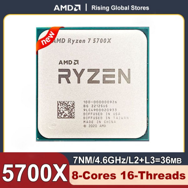 AMD Ryzen 7 5700X R7 5700X 3.4 GHz 8 코어 16 스레드 CPU 7NM L3 = 32M 100 000000926 소켓 AM4 쿨러