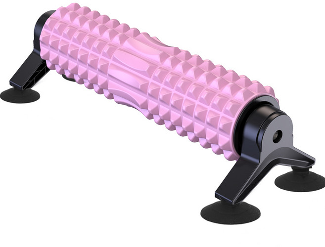 EVA 스탠드 3D 지압 마사지 폼롤러, 1개, 핑크