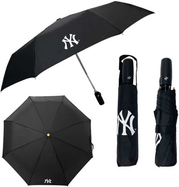 메이저리그 NY 뉴욕양키스 블랙 3단 완전자동우산 신사우산 단체우산