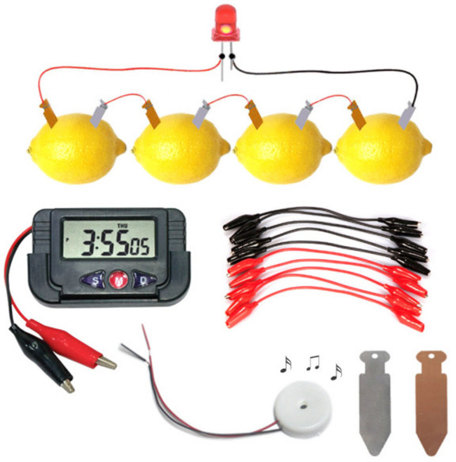 과일전지 재료선택 구매 멜로디버저 디지털시계 구리전극 아연전극, 3.총알형 구리판 10개
