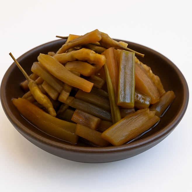 또밥찬 국내제조 산고추 궁채장아찌 2kg (1kg+1kg) 모둠장아찌, 2개, 1kg