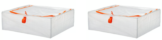 이케아 페르클라 옷수납함 정리가방 의류수납함, 화이트, 2개