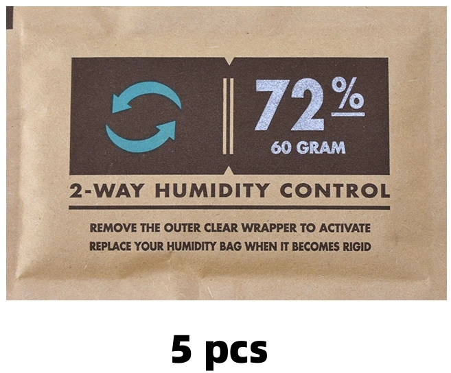 전문 시가 모이스처라이징 백 습도 팩 69% 72% 75% 8g 60g 양방향 백 팩, 01 5 pcs 60g 72 - 쿠팡