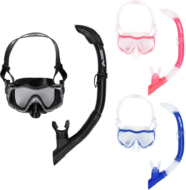 아레나 스노클링 키즈 마스크 스노클 세트 AC1OK53, PNK