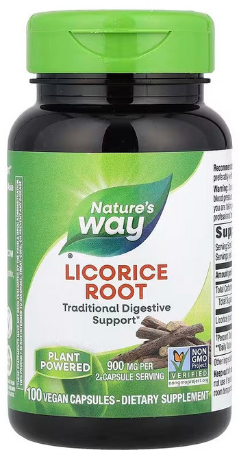 네이처스웨이 licorice DGL 감초추출물 450mg 글라브리딘 위편한 감초뿌리, 3개, 100정