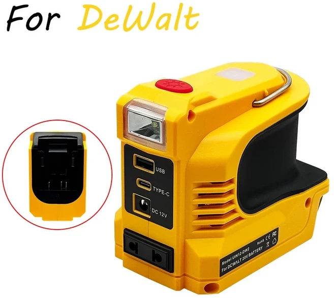 220W 파워 인버터 DC 18V-21V를 변환 마키타 이헨젤 디월트 보쉬 USB 타입-C 포트 출력용, [04] for DeWalt