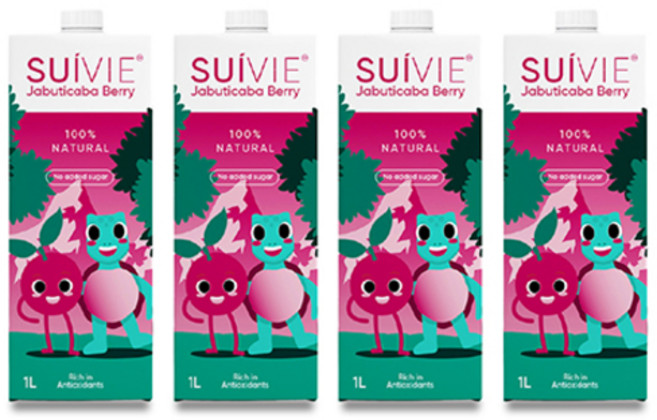 SUIVIE NFC 100% 수이비 스위스 직송 자보티카바, 4팩, 1L