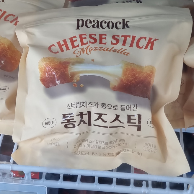 피코크 통치즈 스틱 냉동 보관, 5개, 400g